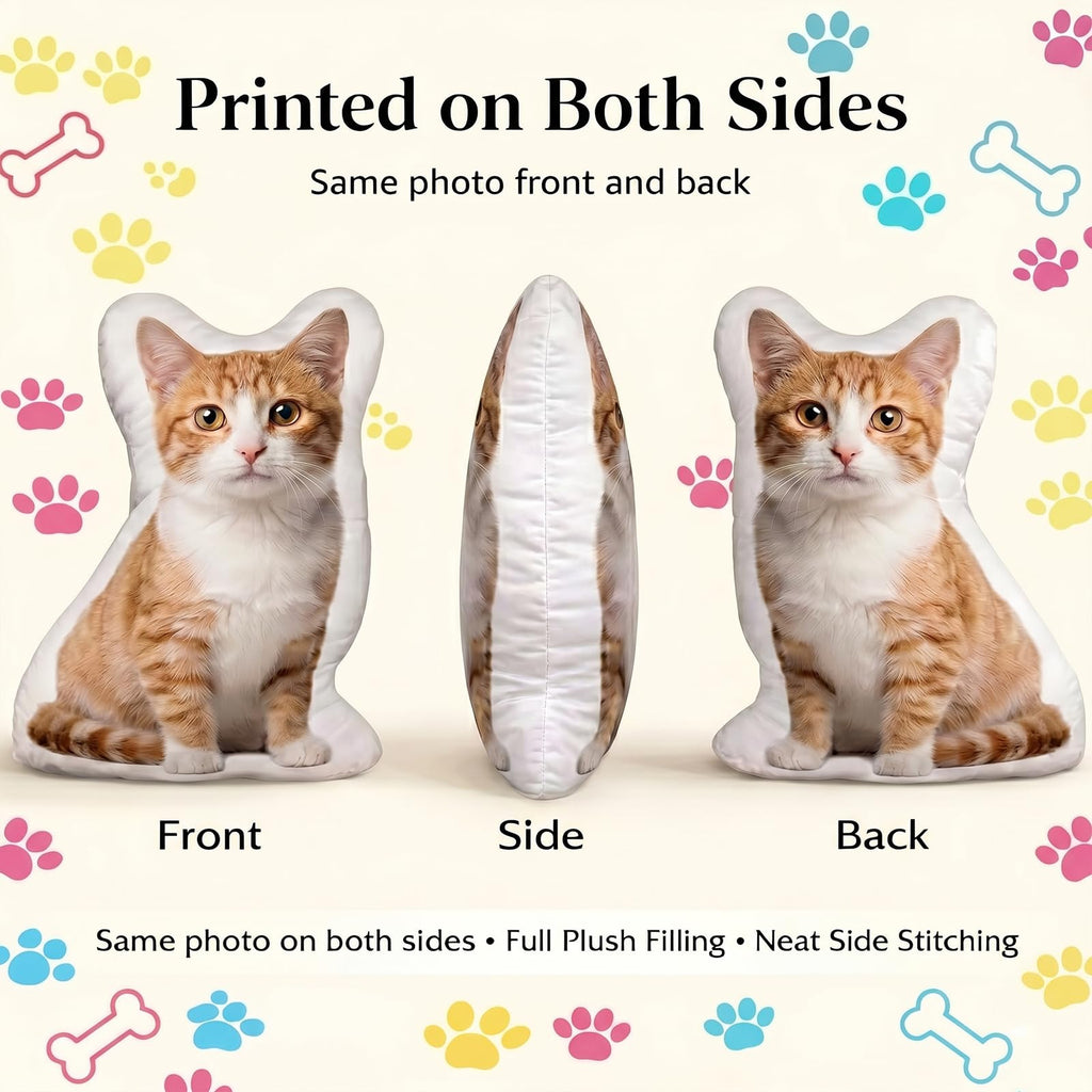Custom Pet Pillow Personalized Dog and Cat Photo Pillow