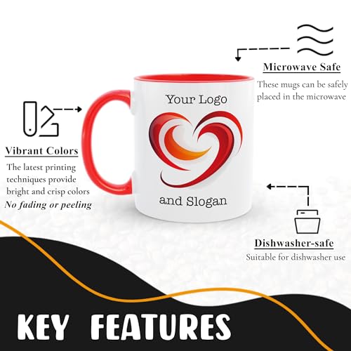 Personalized Coffee Mug Custom Photo Text or Logo Ceramic Mug 11 Oz