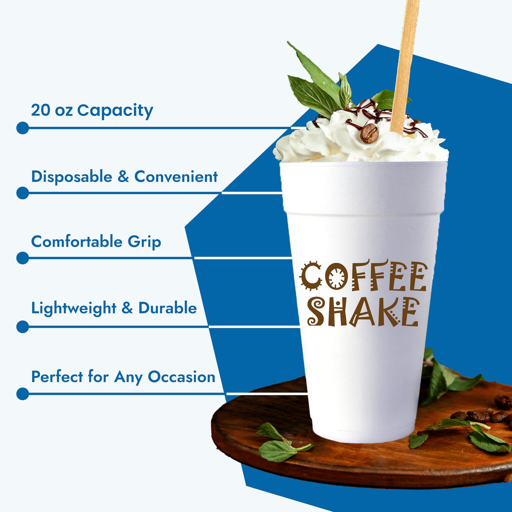 Custom 20 Oz Foam Cups Personalized Cups with Text or Logo