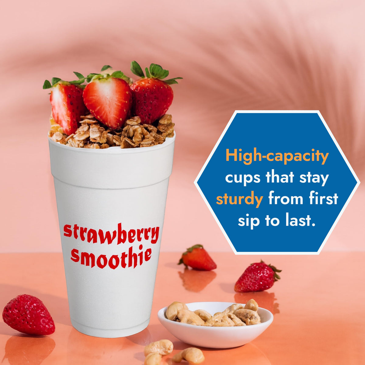 Custom 20 Oz Foam Cups Personalized Cups with Text or Logo