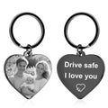 Custom Photo Keychain Personalized Double Sided Engraved Picture Key Ring